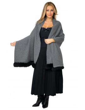 Cashmere stole in solid...